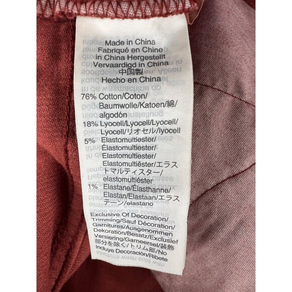 Madewell Cali Demi-Boot Corduroy Pants 26 Rust Red High-Rise Button Fly Flare - Picture 8 of 16